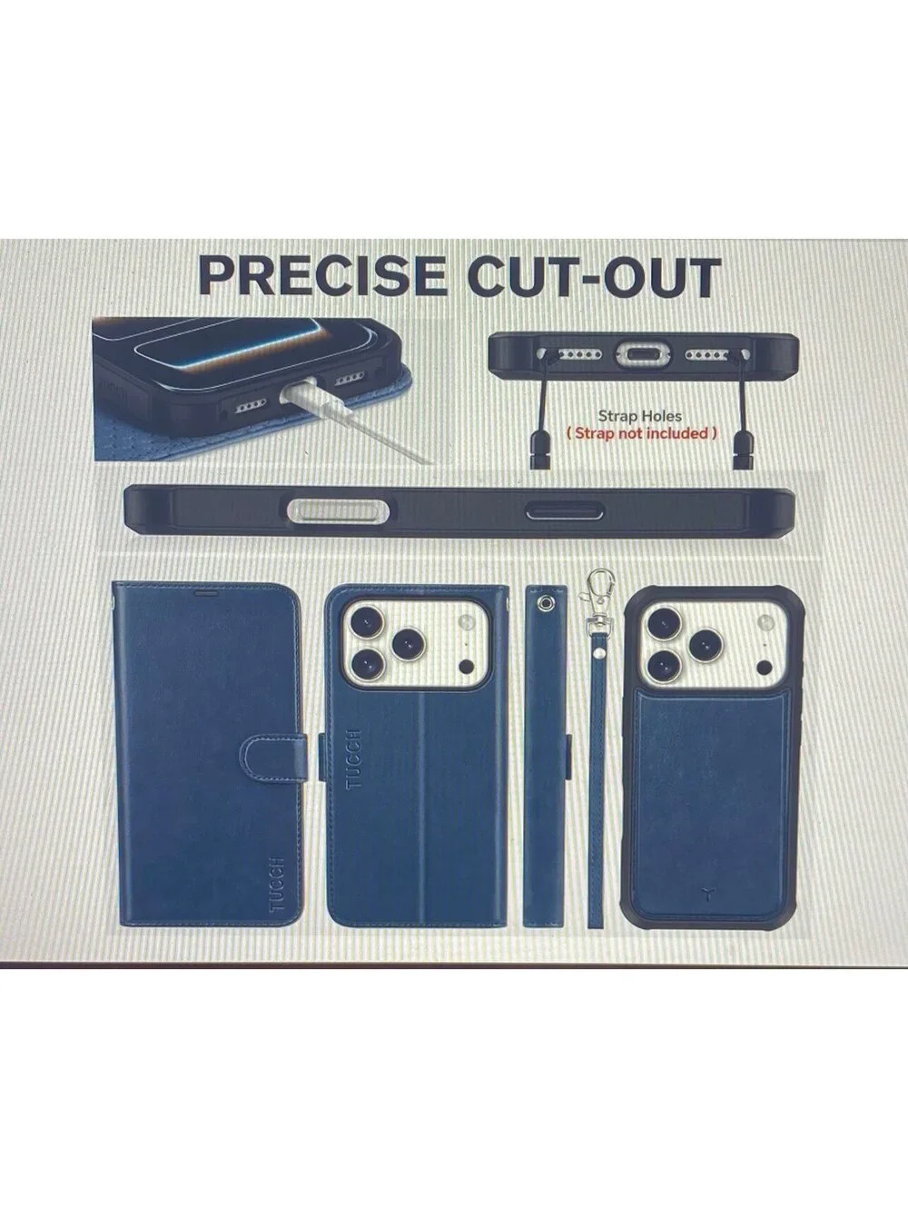 Tucch Wallet Case for iPhone 17 Pro Dark Blue
